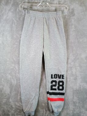 Kids Grey 'Love 28' Sweatpants 10/12